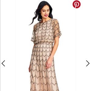 Chevron Art Deco Beaded Dress